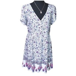 Dress Size‎ M by City Triangles purple floral knee length